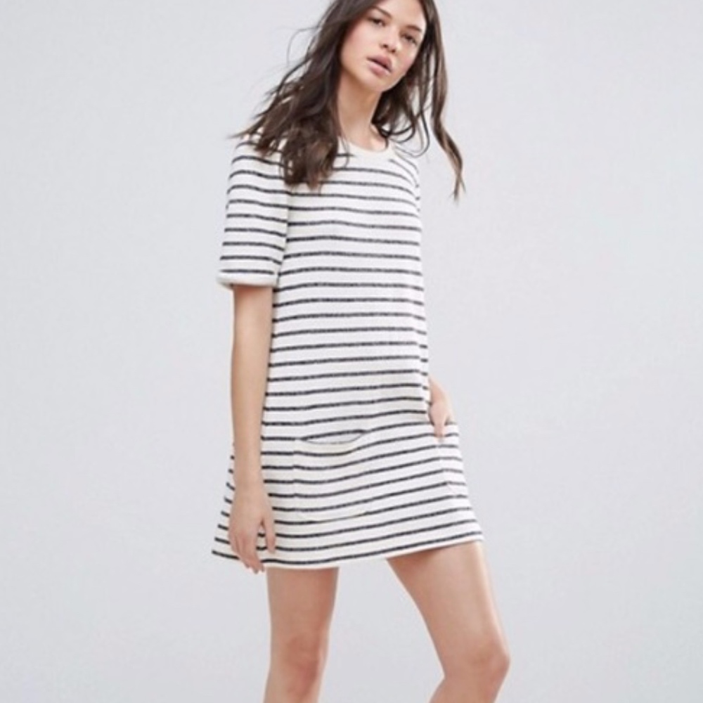 French Connection Normandy Striped T-shirt Dress
